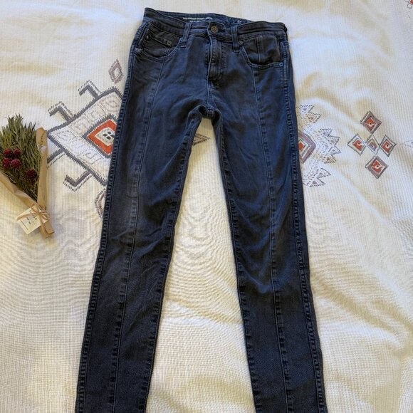 The Farrah Skinny Ankle Color: 13 YEARS DUSTY BLACK 25 Crop Step Fray with Seam - Picture 3 of 6